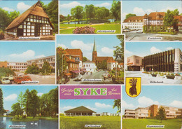 D-28857 Syke - Alte Ansichten - Hallenbad - Volksbank - Gymnasium - Nice Stamp - Diepholz