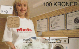 Denmark, DD 040b, Miele, Only 12000 Issued, 2 Scans. - Dänemark