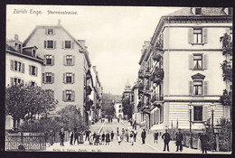 Um 1915 Ungelaufene AK: Zürich Enge. Sternen Strasse. - Enge