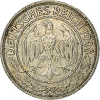 Monnaie, Allemagne, République De Weimar, 50 Reichspfennig, 1928, Berlin, TB - 50 Rentenpfennig & 50 Reichspfennig