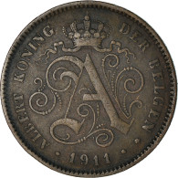 Monnaie, Belgique, Albert I, 2 Centimes, 1911, TTB+, Cuivre, KM:65 - 2 Cents