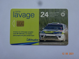 CARTE  A PUCE CARTE FIDÉLITÉ STATION SERVICE LAVAGE  24 UNITÉS BP ULTIMATE - Car Wash Cards