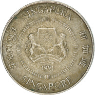 Monnaie, Singapour, 10 Cents, 1991, British Royal Mint, TB+, Copper-nickel - Singapour