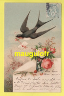 ANIMAUX / OISEAUX / HIRONDELLE APPORTANT UNE LETTRE / DESSIN / 1906 - Vogels