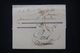 BELGIQUE - Marque Postale De Bruxelles Sur Lettre Pour Gand En 1826 - L 104164 - 1815-1830 (Période Hollandaise)