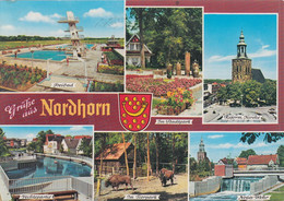 D-48529 Nordhorn - Ansichten - Schwimmbad - Freibad - Kirche - Vechtepartie - Tierpark -  Nice Stamp - Nordhorn
