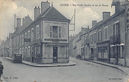 CPA 58 COSNE RUE EMILE COMBES ET RUE DE DONZY - Autres & Non Classés