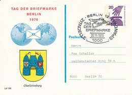 BERLIN  12  -  1976  -  20 Pf.  UV  -  TAG DER BRIEFMARKE BERLIN 1976   -  PP 63 / 13 - Cartoline Private - Usati