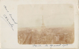 CPA 75 CARTE PHOTO DE PARIS JOLI CLICHE DATE DU 29 AVRIL 1905 - Andere & Zonder Classificatie