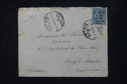 SYRIE - Enveloppe De Alep Pour La France En 1923, Affranchissement Semeuse Surchargée - L 104191 - Cartas & Documentos