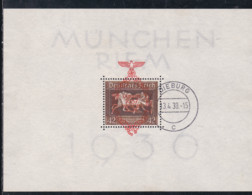 Deutsches Reich, 1937, 649 Block 10, Gestempelt Oo; Das Braune Band Von Deutschland Mit Rotem Bdr.-Aufdruck. - Blocks & Sheetlets
