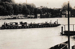 Wien Vienne Traversée Du Danube Bac Embarcadère Voiture Attelage Carte Photo Atelier Wenning 1919 TOP - Autres & Non Classés