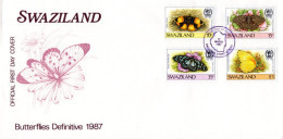 Swaziland - 1987 Butterflies FDC #1 - Swaziland (1968-...)