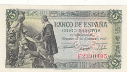 CRBS0097 BILLETE ESPAÑA 5 PESETAS 1945 SIN CIRCULAR 35 - 5 Peseten