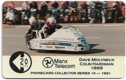 Isle Of Man - GPT - TT Racers 1991 - Molyneaux, Hardmann - 9IOMD - 1991, 5.235ex, Used - Isola Di Man