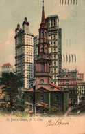 St. Paul's Chapel, New York City - The Rotograph Co. N.Y. City - Postcard With Additions (Ajoutis) - Chiese