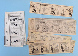 9 Planches Strips Divers Parues Dans Les Journaux - Blondie, Woody Allen, Subito, Miette En Famille - Dibujos Originales