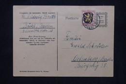 ALLEMAGNE - Entier Postal + Complément De Bühl Pour Ortenberg En 1946  - L 104218 - French Zone
