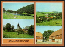 F3061 - TOP Hennersdorf Freibad Gaststätte Hennersdorf - Bild Und Heimat Reichenbach - Dippoldiswalde