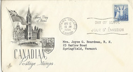 Canada Brief Met 1 Zegel Afgestempeld Ottawa, Ontario Apr-12-1958 (3058) - Storia Postale