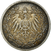 Monnaie, GERMANY - EMPIRE, 1/2 Mark, 1905, Berlin, TB, Argent, KM:17 - 1/2 Mark