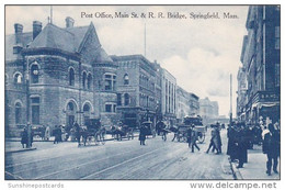 Post Office Main Street & Railroad Bridge Springfield Massachusetts - Springfield