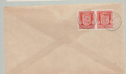 Jersey 1941 Pair1d Arms On Clean FDC Postmarked 'Sub Postoffice' Havre Des Pas - Jersey