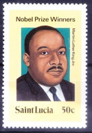 St. Lucia 1980 MNH, Martin Luther King Nobel Peace Prize Winner - Martin Luther King