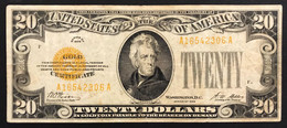 Usa U.s.a. 1928 $ 20 VENTI DOLLARI Dollars Gold Certificate Certificato D'oro Vf Lotto 2999 - Billets De La Federal Reserve (1928-...)