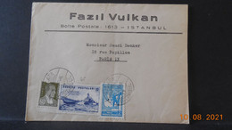 Lettre De Turquie De 1946 à Destination De Paris - Cartas & Documentos