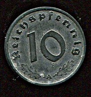 Germany 10 Reichpfennig 1942, Letter A - 10 Reichspfennig