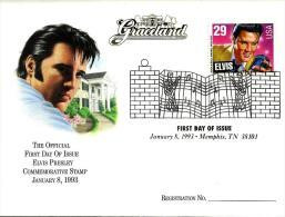 USA FDC ELVIS PRESLEY  29 CENTS STAMP POSTMARKED 08-01-1993 READ DESCRIPTION!! - 1991-2000