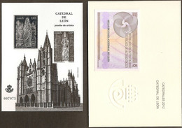 2012-PRUEBA DE ARTISTA Nº 110-CATEDRAL DE LEÓN CON SELLO DE PLATA- - Ensayos & Reimpresiones