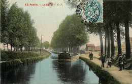 Pantin * Péniche Batellerie * Le Canal * Péniches Barge Chaland * 1907 - Pantin