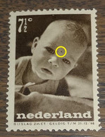 Nederland - MAST - 497 PM2 - 1947 - Plaatfout - Postfris - Punt Tussen Wenkbrauwen - Variétés Et Curiosités