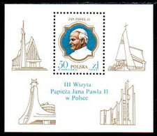 POLAND 1987 Papal Visit Block MNH / **.  Michel Block 103 - Unused Stamps