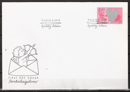 Norway Norge  2003 St. Valentine Day,  Mi 1462 FDC - Covers & Documents