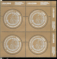 #10044 ARGENTINE,ARGENTINA 2021 BUENOS AIRES UNIVERSITY 200° ANIV,ROUND STAMP,CUADRE BLOC OF 4 NEUF,MNH - Neufs