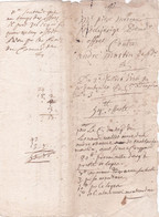 1726 - Acte De Justice 2 Pages Rente  Mentionnant Moreau Delajarije Martin Vignau Dumaubert - Règne De Louis XV - Manuscrits