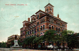 Post Office, Atlanta, Georgia GA - Colorised Post Card 1912 - Atlanta