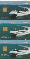 Denmark, DD 196a, 196b And 196c, Molslinien, Fast Ferry, Only 2700, 1050 And 1206 Issued, 2 Scans. - Dänemark