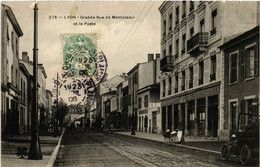 CPA AK LYON - Grande Rue De Montplaisir Et La Poste (470368) - Lyon 8