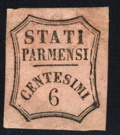 1853/57 - Segnatasse Per Giornali N.1 Da 6 Cent. Rosa Vivo Nuovo Senza Gomma - Parme