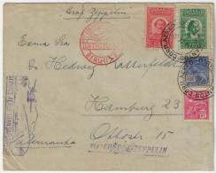 Brazil 1932 Airmail Condor Graf Zeppelin Cover From Santos To Hamburg Germany LZ-127 Friedrichshafen Flight To Berlin - Posta Aerea (società Private)