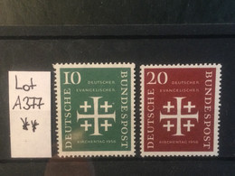 BUNDESREPUBLIK 235/236 KIRCHENTAG POSTFRISCH ** A 377 - Sonstige & Ohne Zuordnung