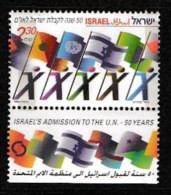 ISRAEL, 1999, Mint Never Hinged Stamp(s), Admission To U.N., M1515,  Scan 17145, With Tab(s) - Unused Stamps (with Tabs)