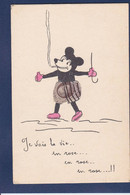 CPA Disney Walt Non Circulé Mickey Avec Timbre Découpé - Other & Unclassified