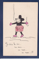 CPA Disney Walt Non Circulé Mickey Avec Timbre Découpé - Sonstige & Ohne Zuordnung