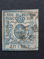 ITALIA Antichi Stati Parma -1857-59- "Stemma" C. 40 USº (descrizione) - Parme