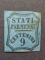 ITALIA Antichi Stati Parma -1853-57- "Giornali" C. 9 MH* (descrizione) - Parme